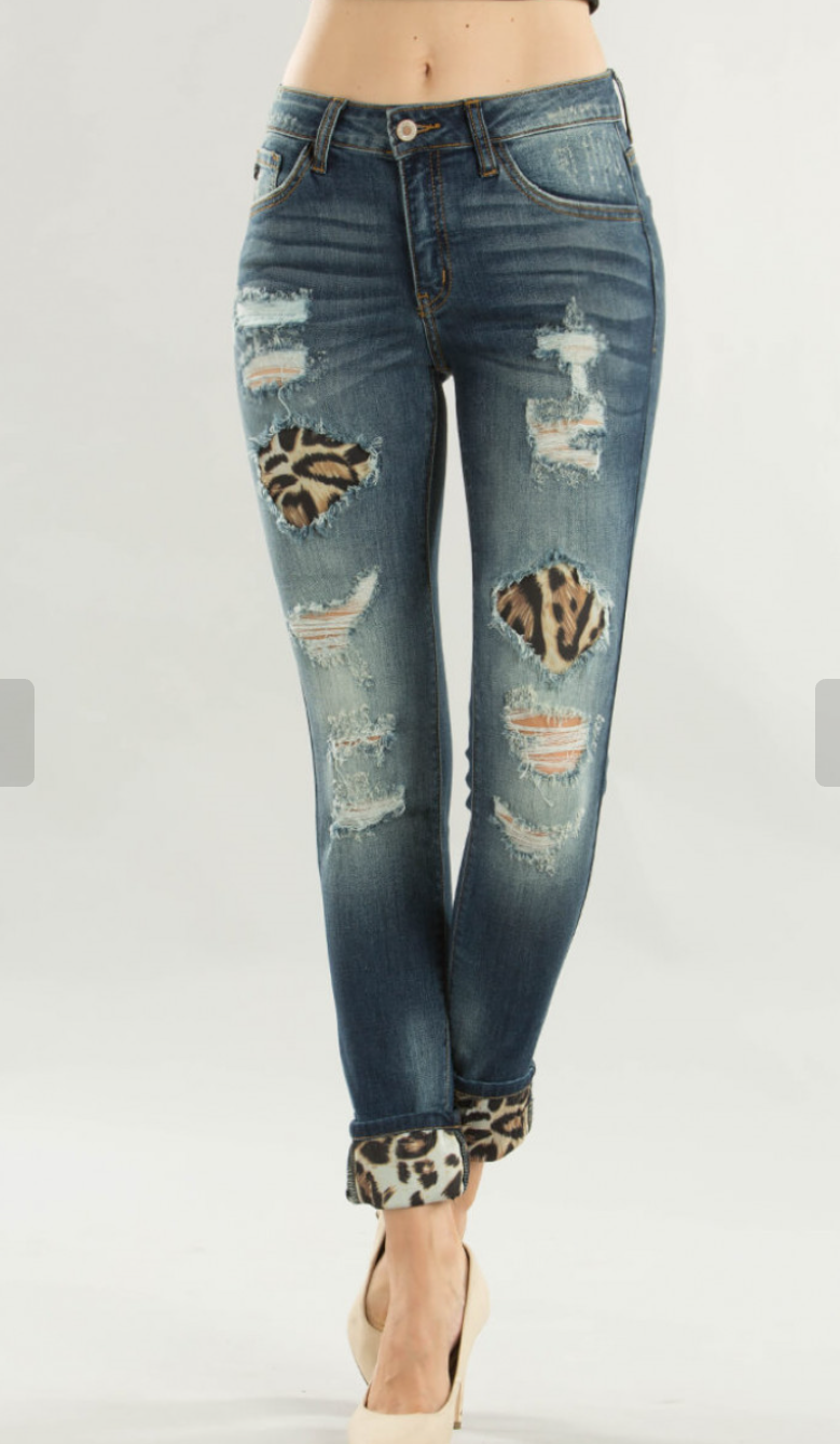 kancan leopard jeans