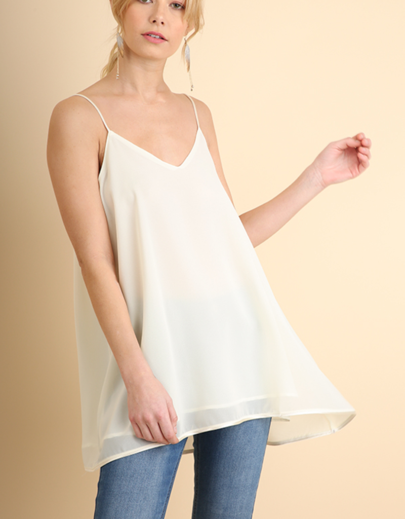 chiffon spaghetti strap top