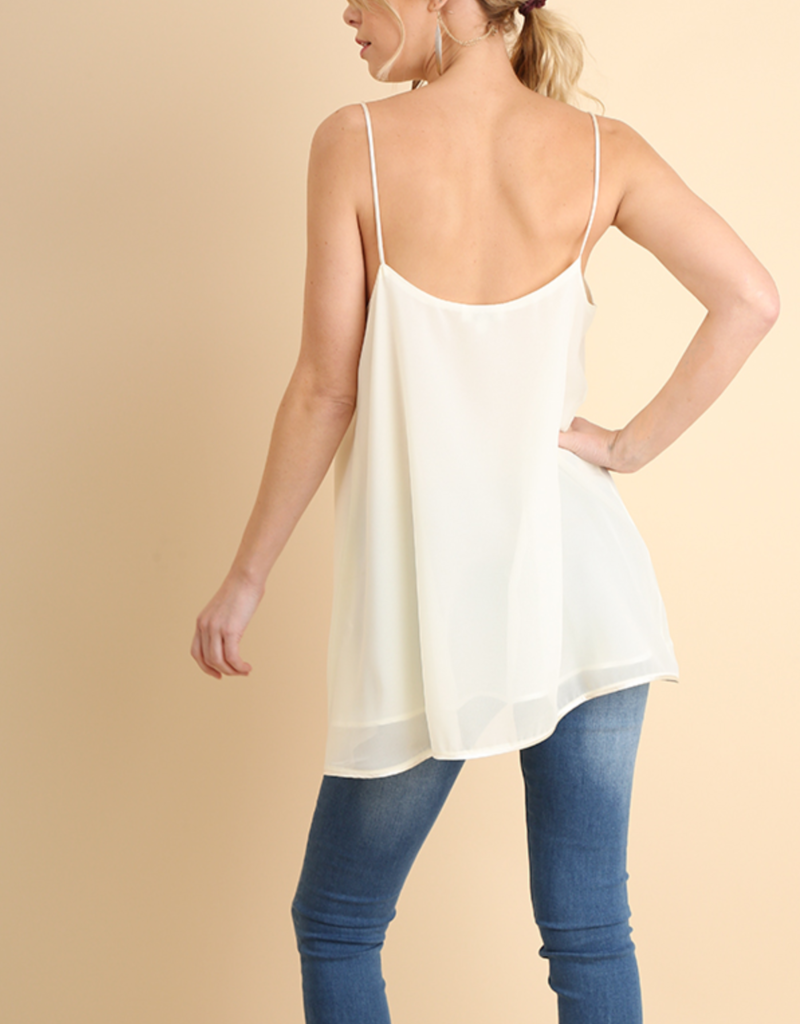 chiffon spaghetti strap top