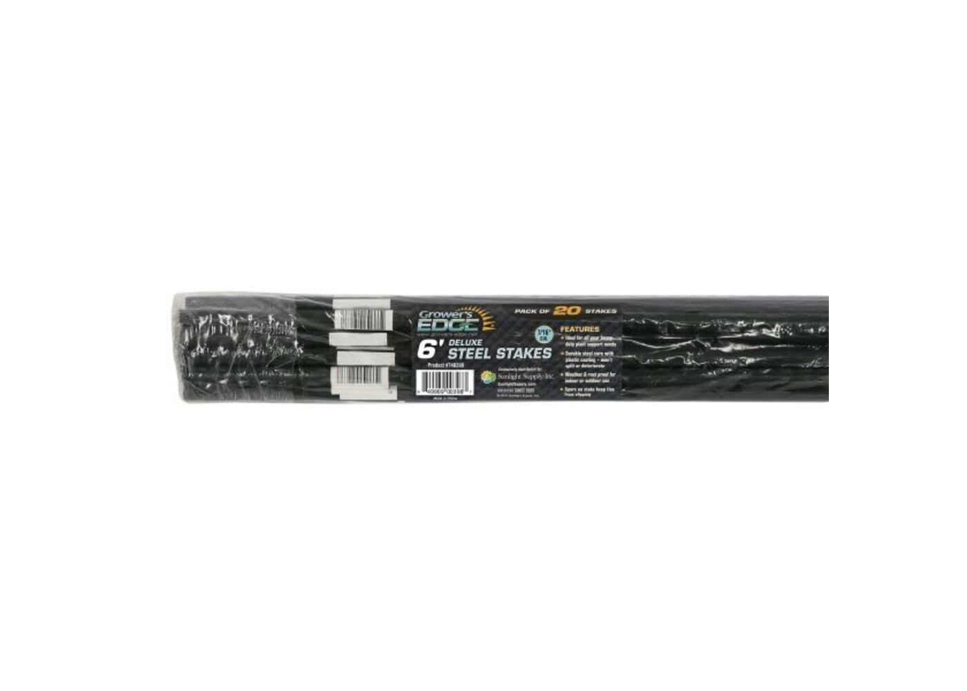 Bond Grower's Edge Deluxe  Green Steel Stake 6'  7/16"  20/Bag