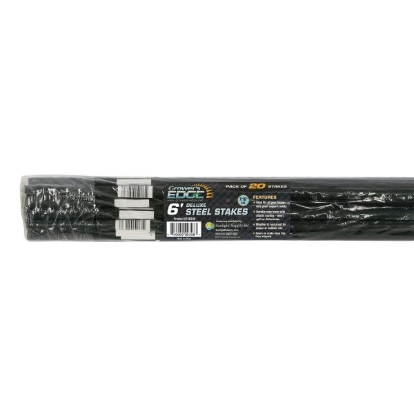 Bond Grower's Edge Deluxe  Green Steel Stake 6'  7/16"  20/Bag