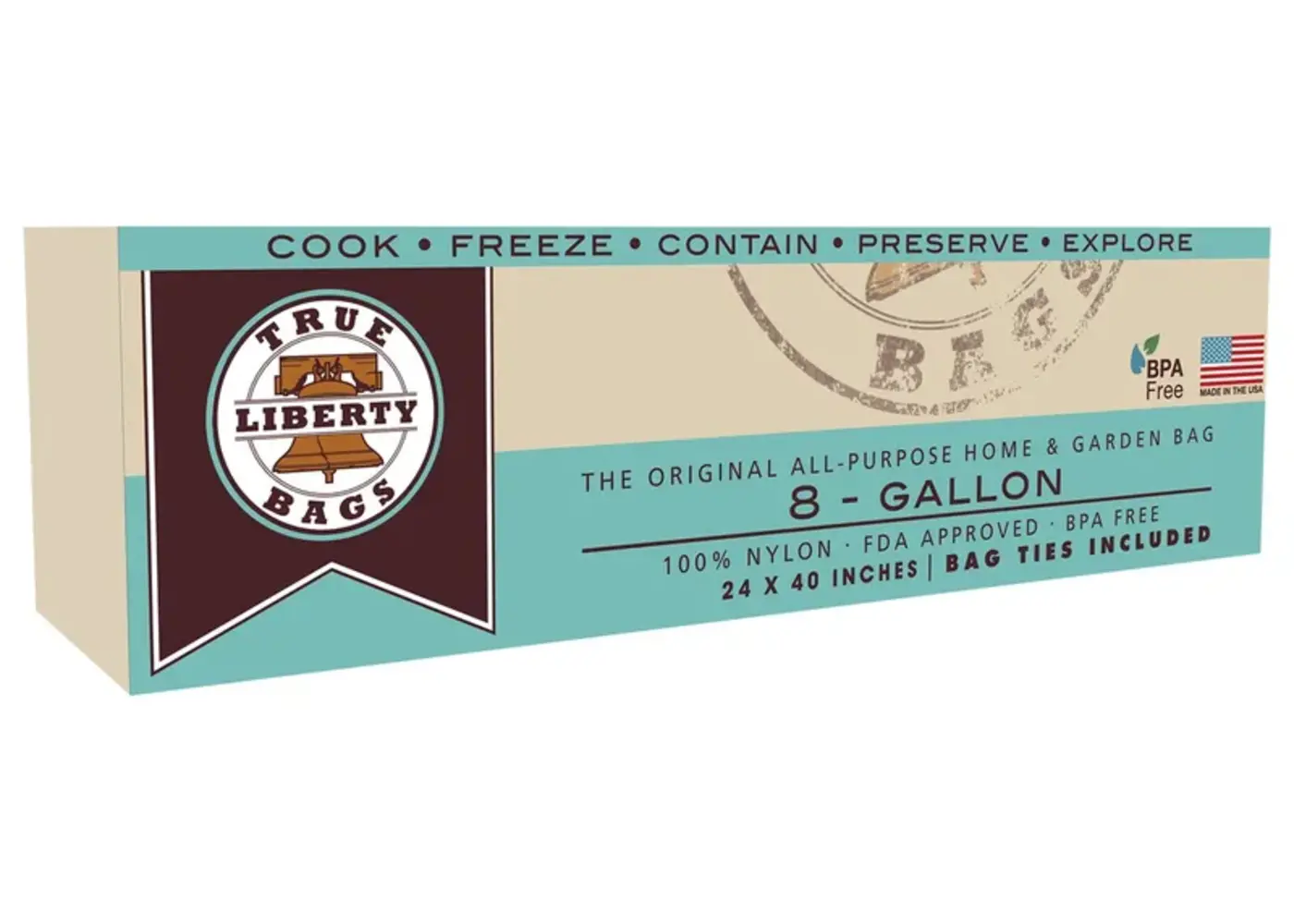 True Liberty Bags True Liberty All-Purpose 8 Gallon Bags 24" x 40"  25/pack