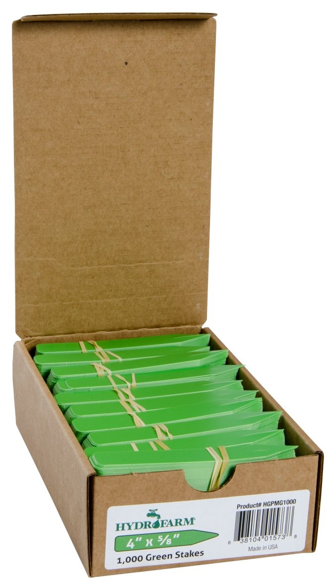 Growers Edge HF Plant Stake Labels Green - Bundle of 100