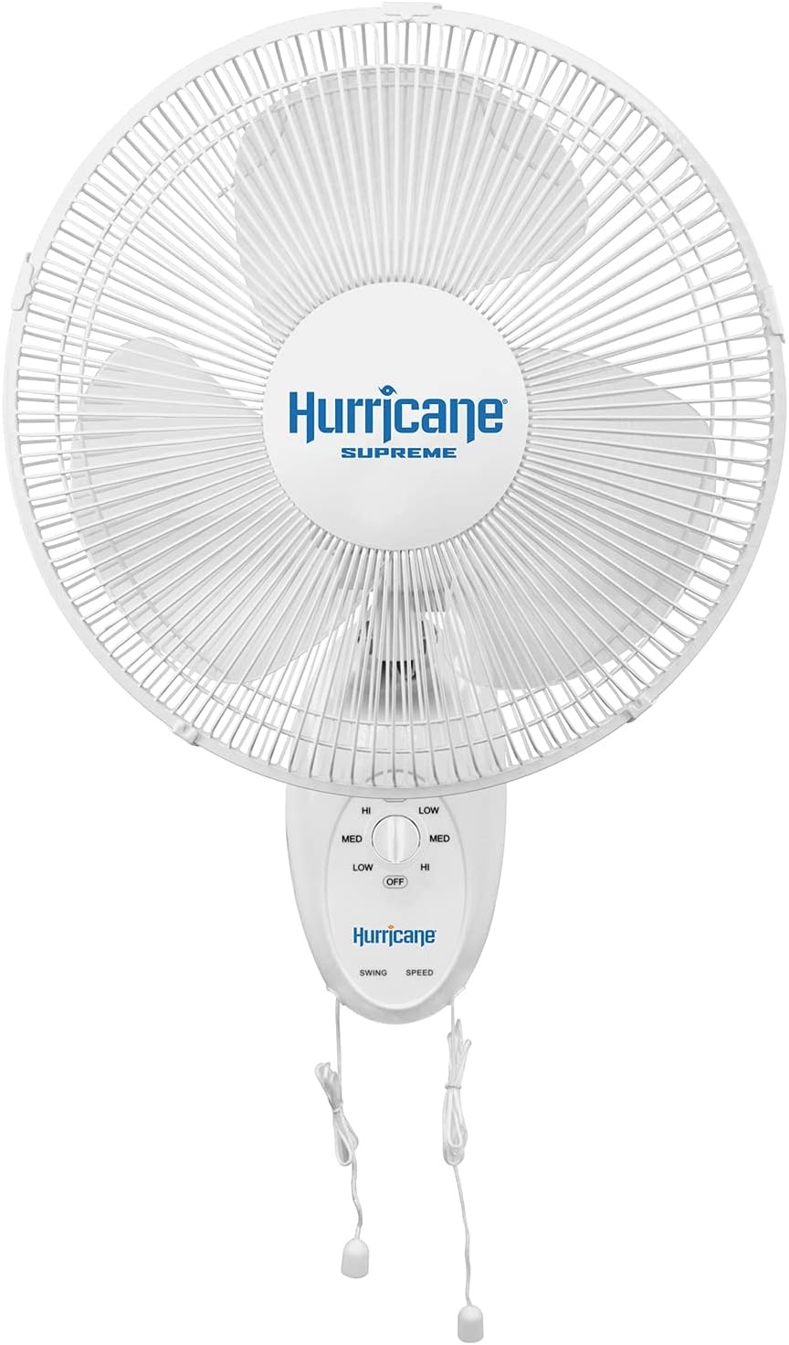 Hurricane Hurricane Supreme Oscillating Wall Mount Fan 16"
