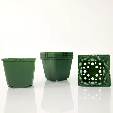  Black 5"x5"x4.5" 1.25qt SQUARE Pot