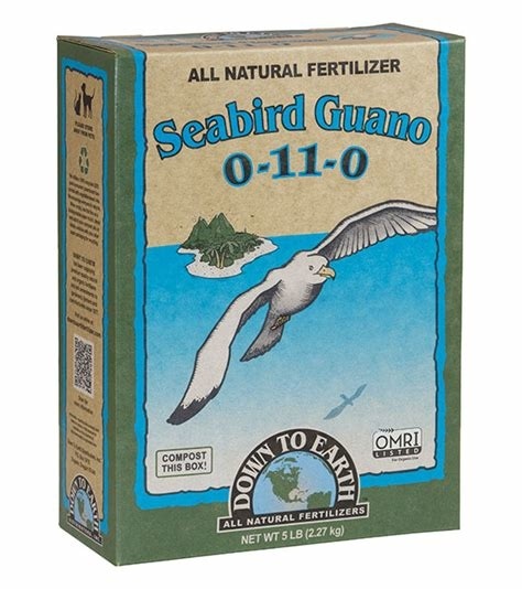 Down To Earth Seabird Guano High Phos - 5 lb