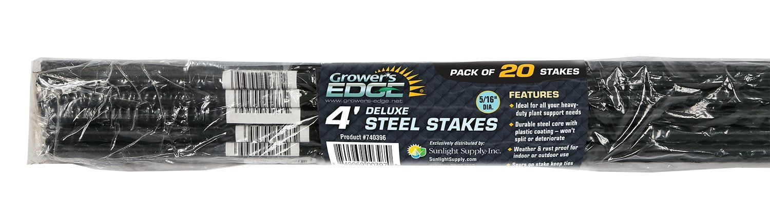 Bond Grower's Edge Deluxe /  Steel Stake Plant Support Green  4' 5/16"  20/Bag