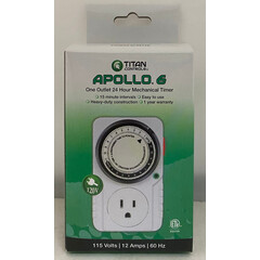 Titan Controls Titan Controls Apollo 6 - Single Outlet Mechanical Timer