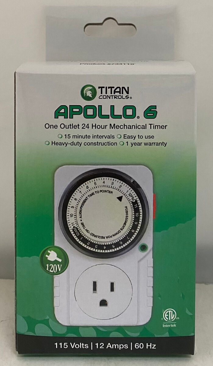 Titan Controls Titan Controls Apollo 6 - Single Outlet Mechanical Timer