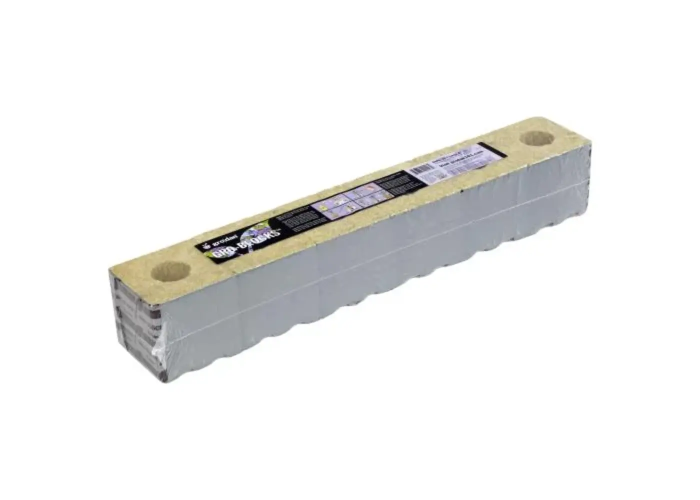 Grodan Grodan Delta 10 - 4" Block 4"x4"x4"  w/ Hole