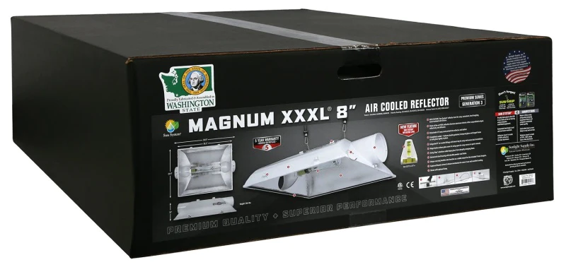 Sun System Power and Lamp Cord Magnum XXXL 8 in Air-Cooled Reflector