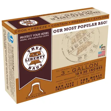 True Liberty Bags True Liberty Turkey 3 Gallon Bags l 18"x20" 100/pk