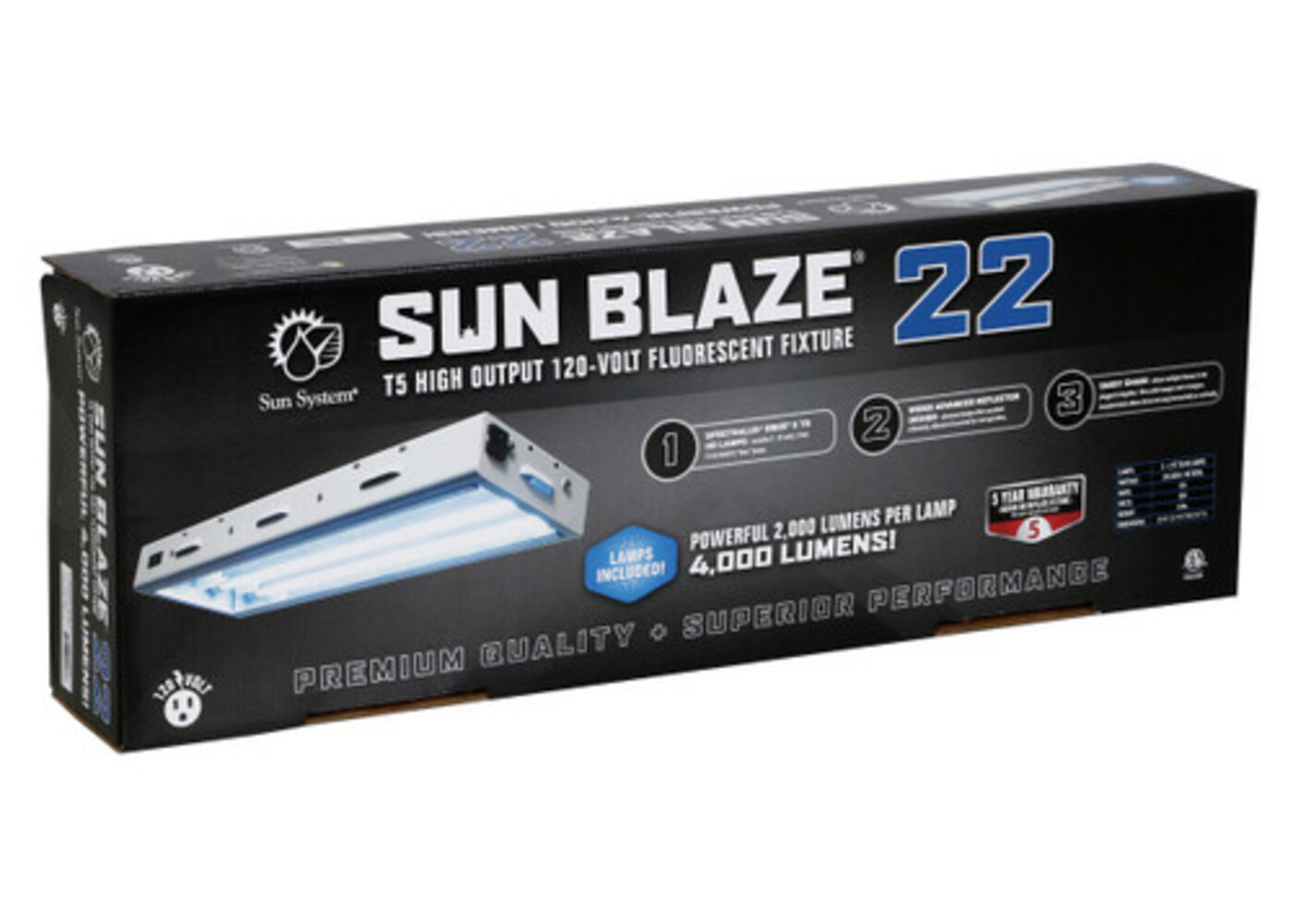 Sun Blaze & Solar Flare Sun Blaze T5 HO 22 - 2 ft 2 Lamp - 120 Volt