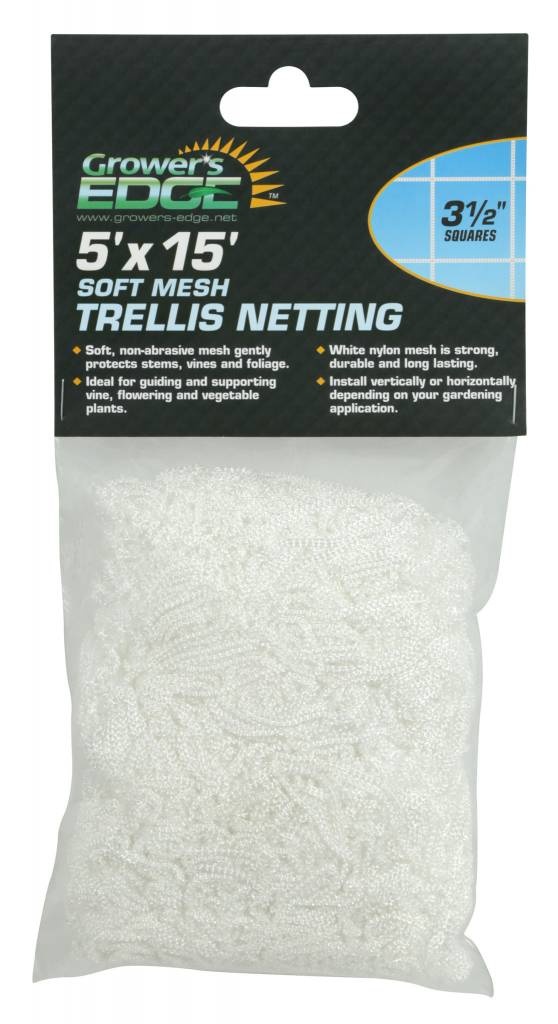 Growers Edge Grower's Edge Soft Mesh Trellis Netting 5' x 15' w/ 3.5" Squares