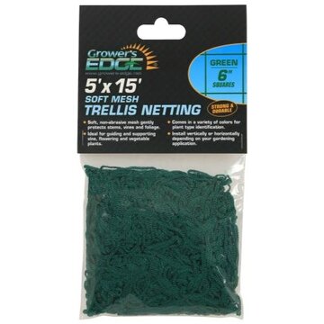 Growers Edge Grower's Edge Soft Mesh Trellis Netting 5' x 15' w/ 6" Squares