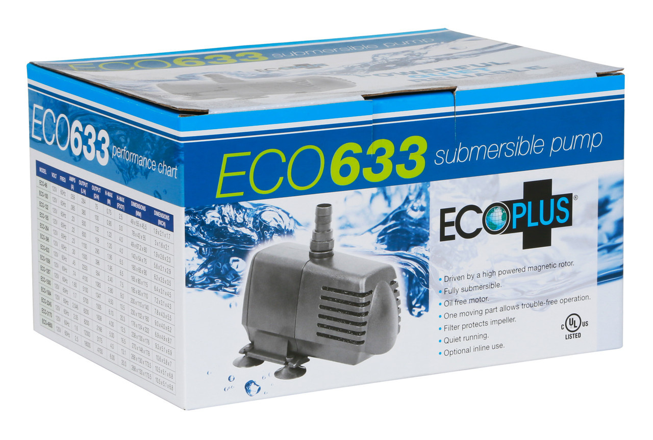 EcoPlus Eco 633 Fixed Flow Submersible/Inline Pump 594gph