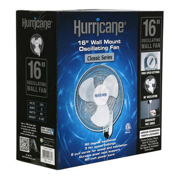Hurricane Hurricane Classic Oscillating Wall Mount Fan 16"