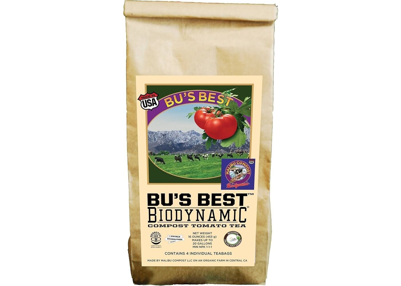 Malibu Compost Malibu Bu's Best Tomato Tea (1ea= 4/Pack)