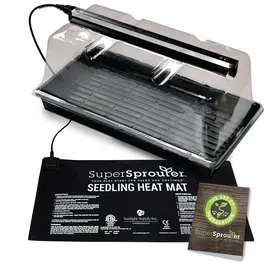 Super Sprouter SunBlaster / Super Sprouter Ultra Clear Vented Humidity Dome 7 in w/ Light Tracks