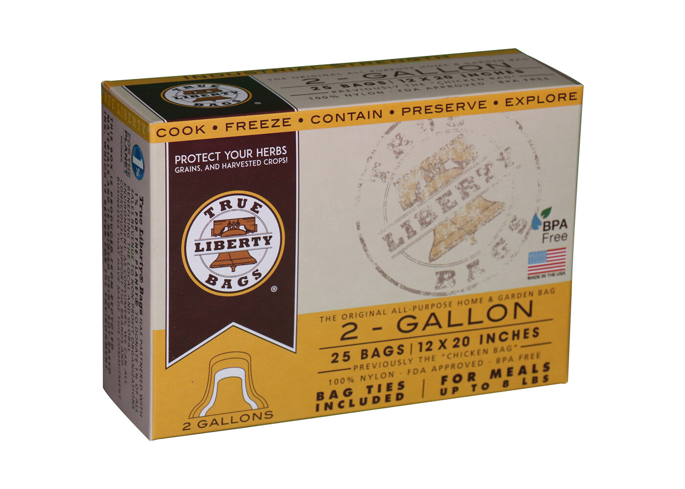 True Liberty Bags True Liberty Chicken 2 Gallon Bags 12"x20" 100/pk