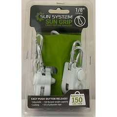 Sun Grip Sun Grip Push Button Light Hanger 1/8 in White -1/Pair
