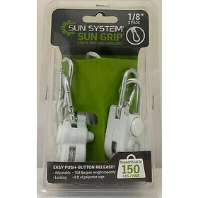 Sun Grip Sun Grip Push Button Light Hanger 1/8 in White -1/Pair