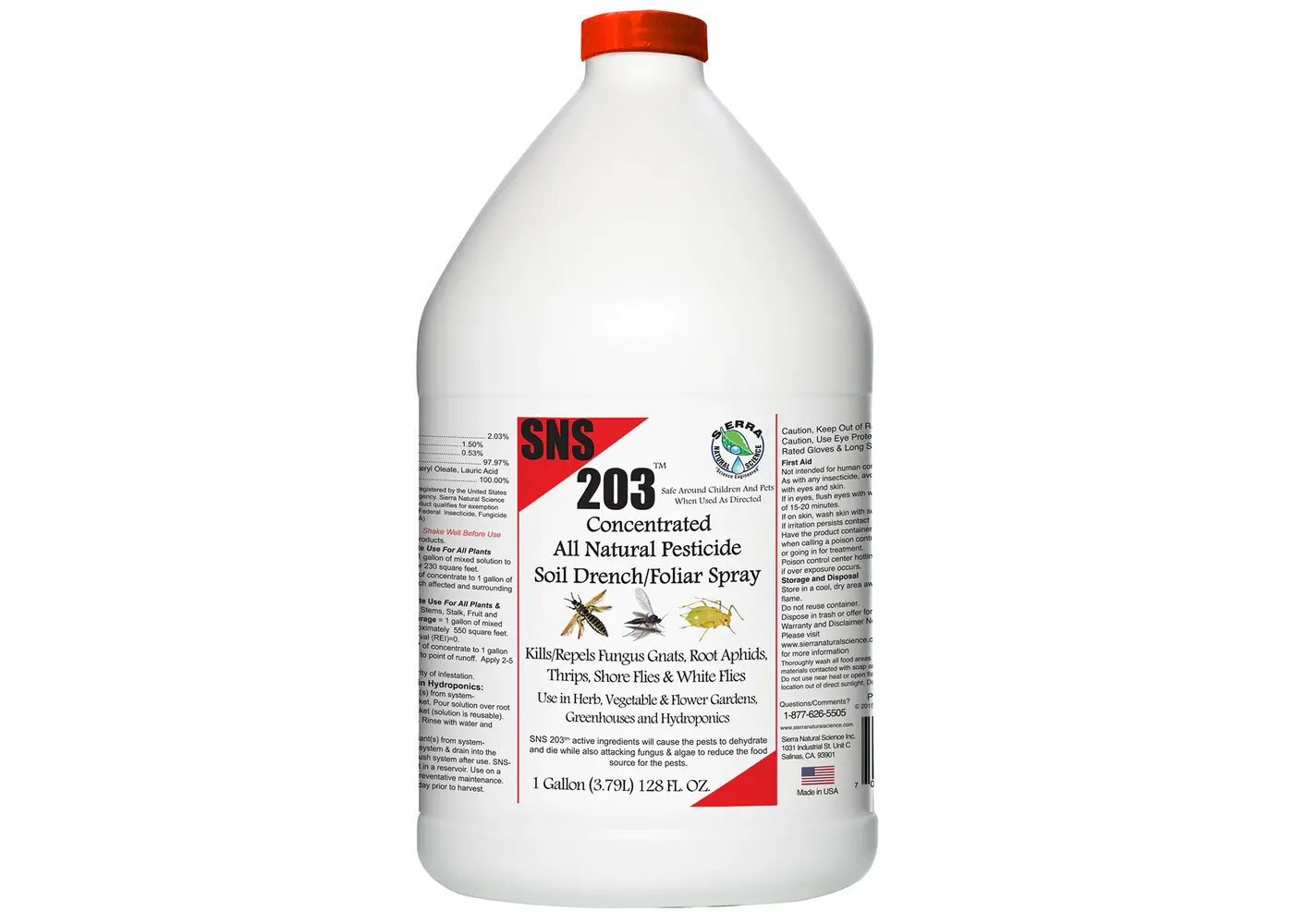 Sierra Natural Sciences SNS 203 Conc. Pesticide Soil Drench/Foliar Spray Pint
