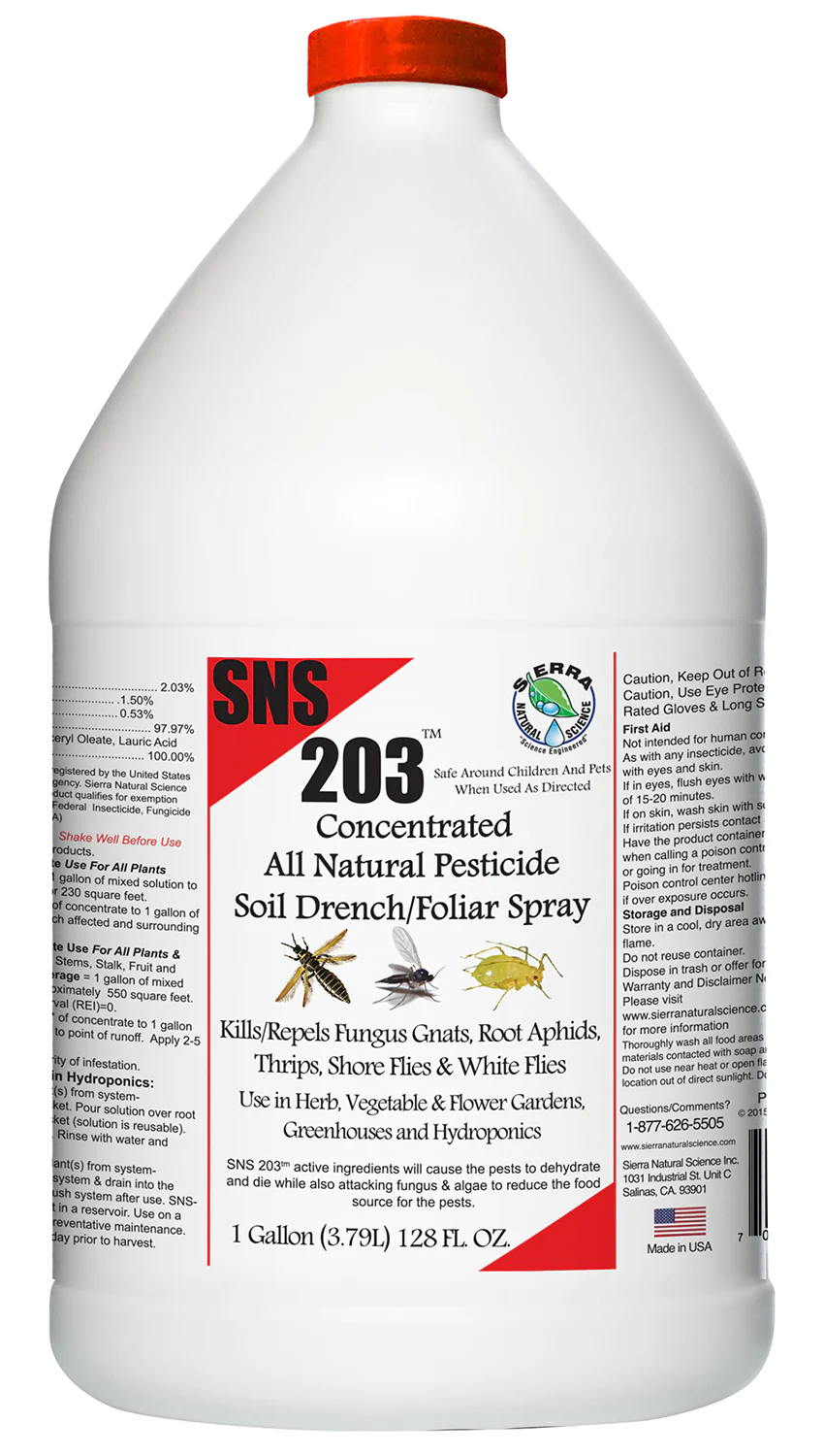 Sierra Natural Sciences SNS 203 Conc. Pesticide Soil Drench/Foliar Spray Pint