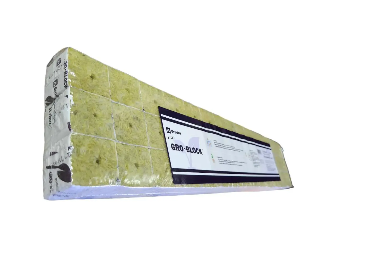 Grodan Grodan 1.5" Starter Mini-Blocks  1.5"x1.5"x1.5" (3 Strips of 15 or 45 ct)