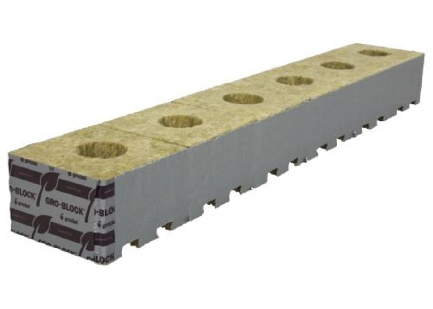 Grodan IMPROVED GR6.5 Rockwool 4" Block 4" x 4" x 2.5" strip