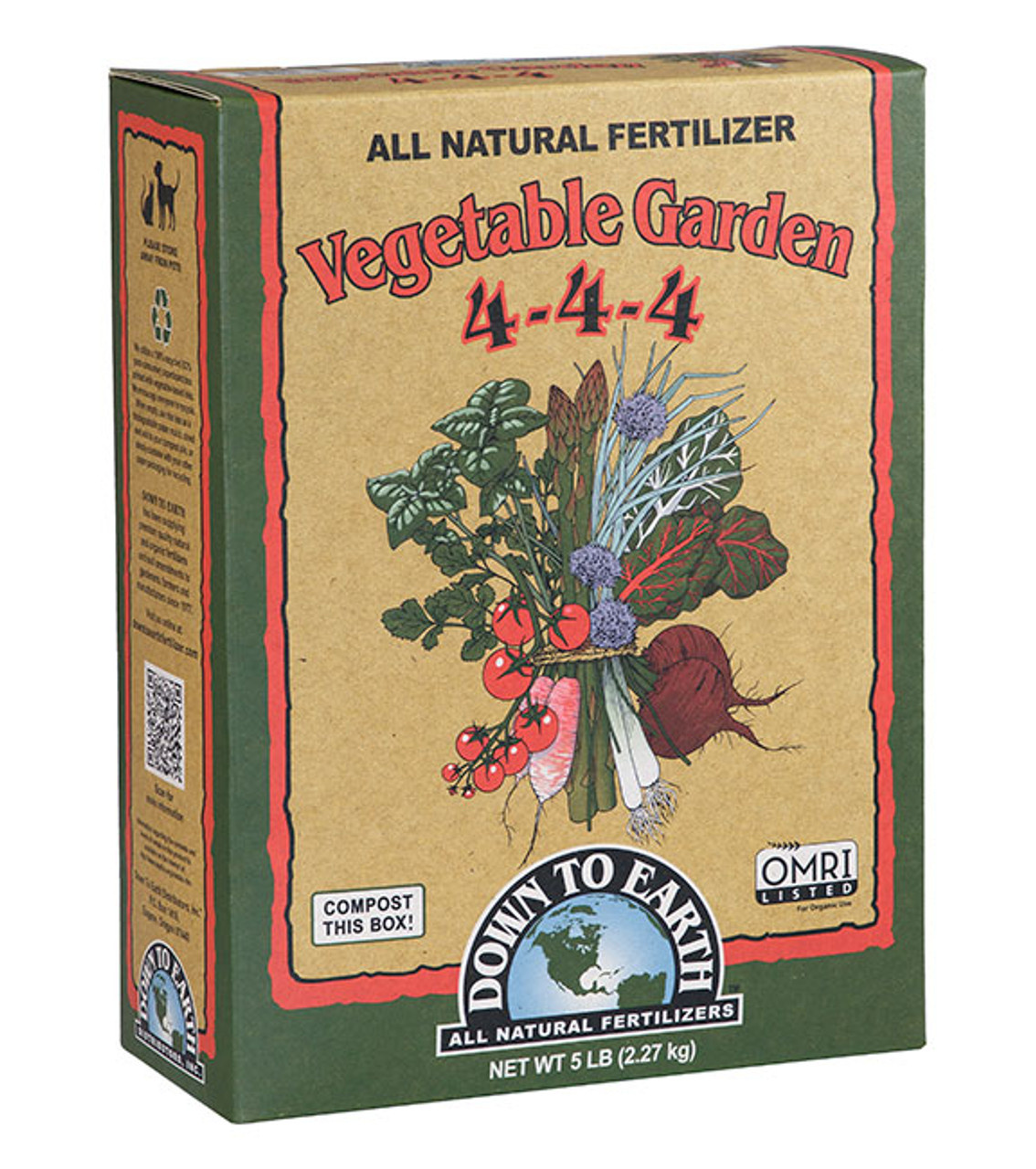 Down To Earth Vegetable Garden 4-4-4 5lb