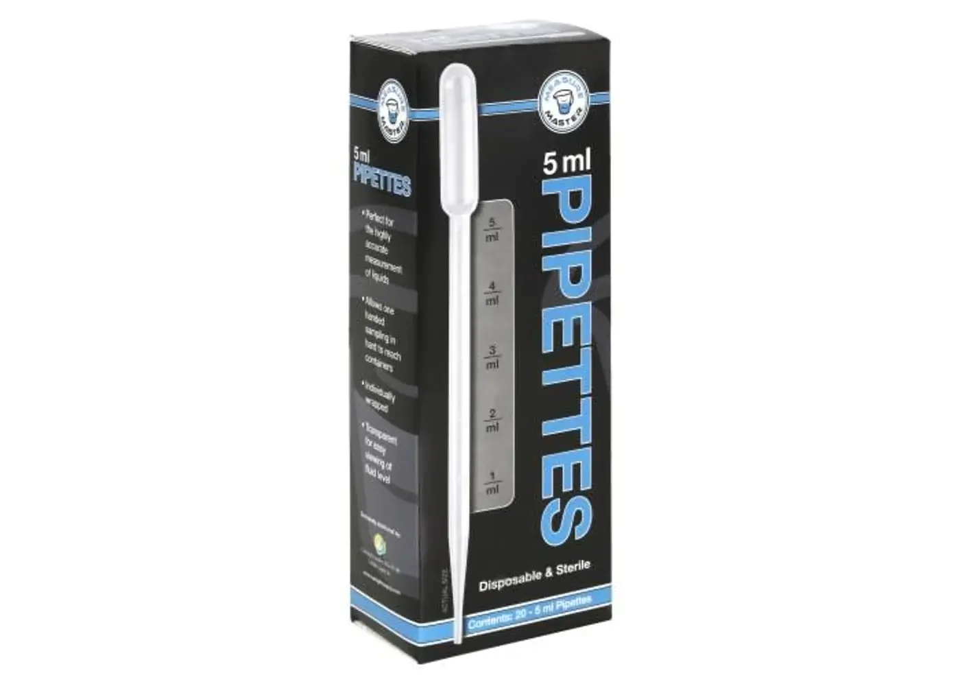 Measure Master Sterile Disposable Pipette 5mL box of 20