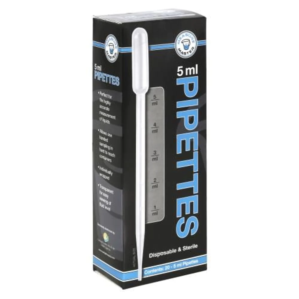 Measure Master Sterile Disposable Pipette 5mL box of 20