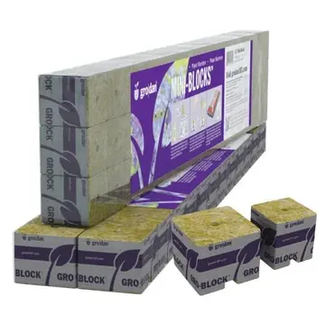 Grodan Grodan 2 in Starter Mini-Blocks MM50/40 2 in x 2 in x 2 in (2 Strips of 12 or 24 ct)