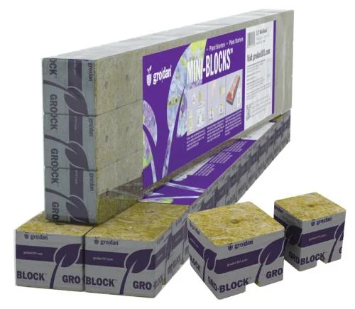 Grodan Grodan 2 in Starter Mini-Blocks MM50/40 2 in x 2 in x 2 in (2 Strips of 12 or 24 ct)