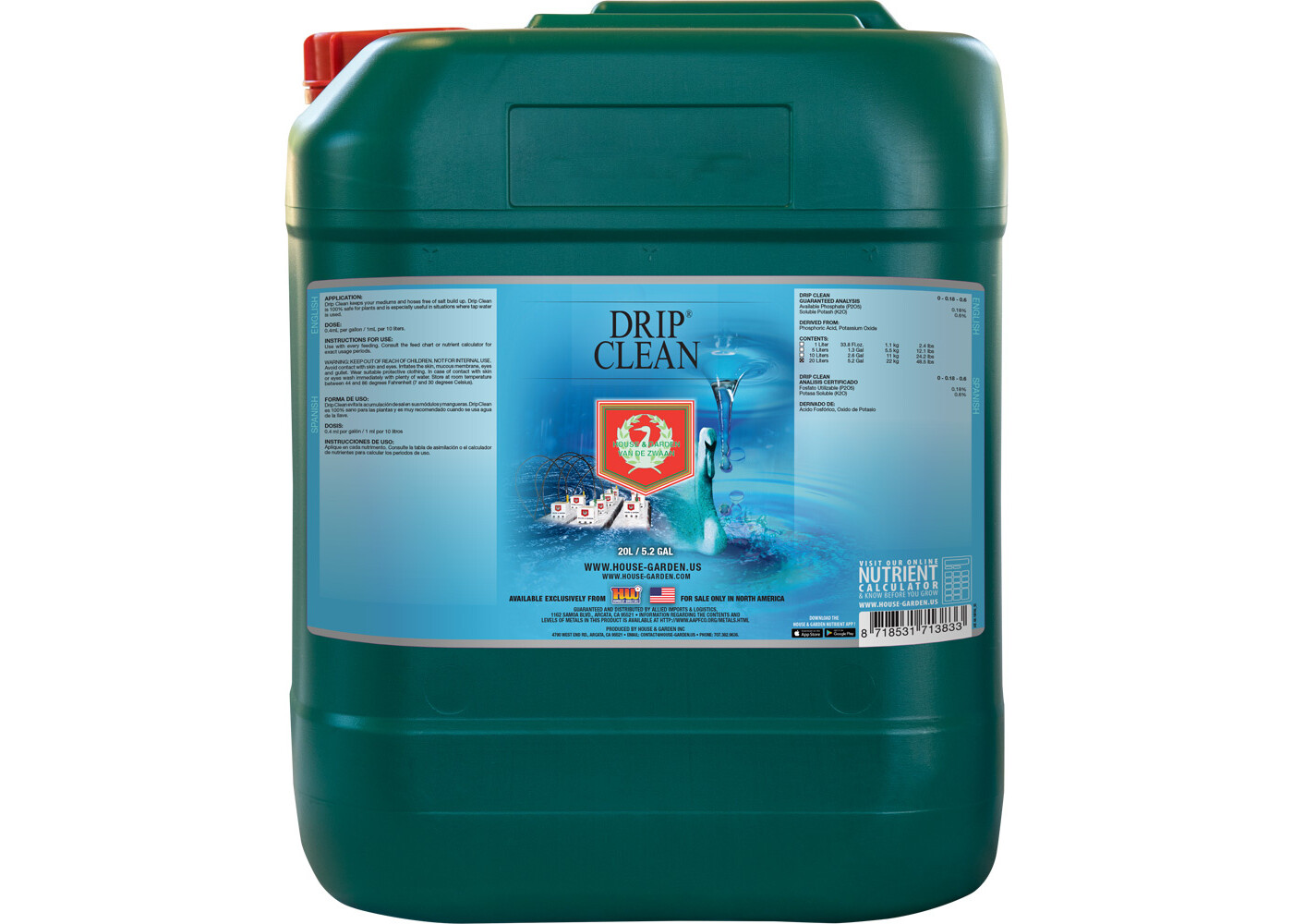 House & Garden House and Garden Drip Clean - 20 Liter