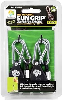 Sun Grip Sun Grip Original Light Hanger 1/8 in - Black - 1/Pair