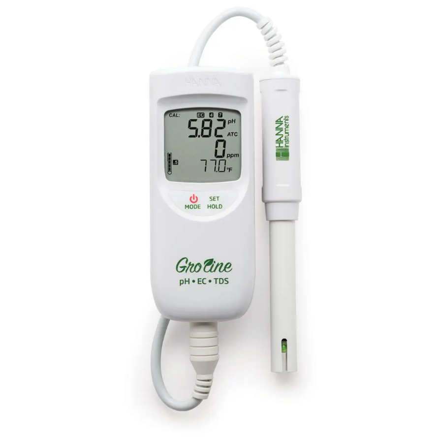 Hanna GroLine HI9814 pH/EC/TDS/ Temperature Meter w/ multiparameter probe