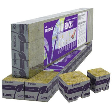 Grodan Grodan 1.5 in Starter Mini-Blocks MM40/40 1.5 in x 1.5 in x 1.5 in (3 Strips of 15 or 45 ct)
