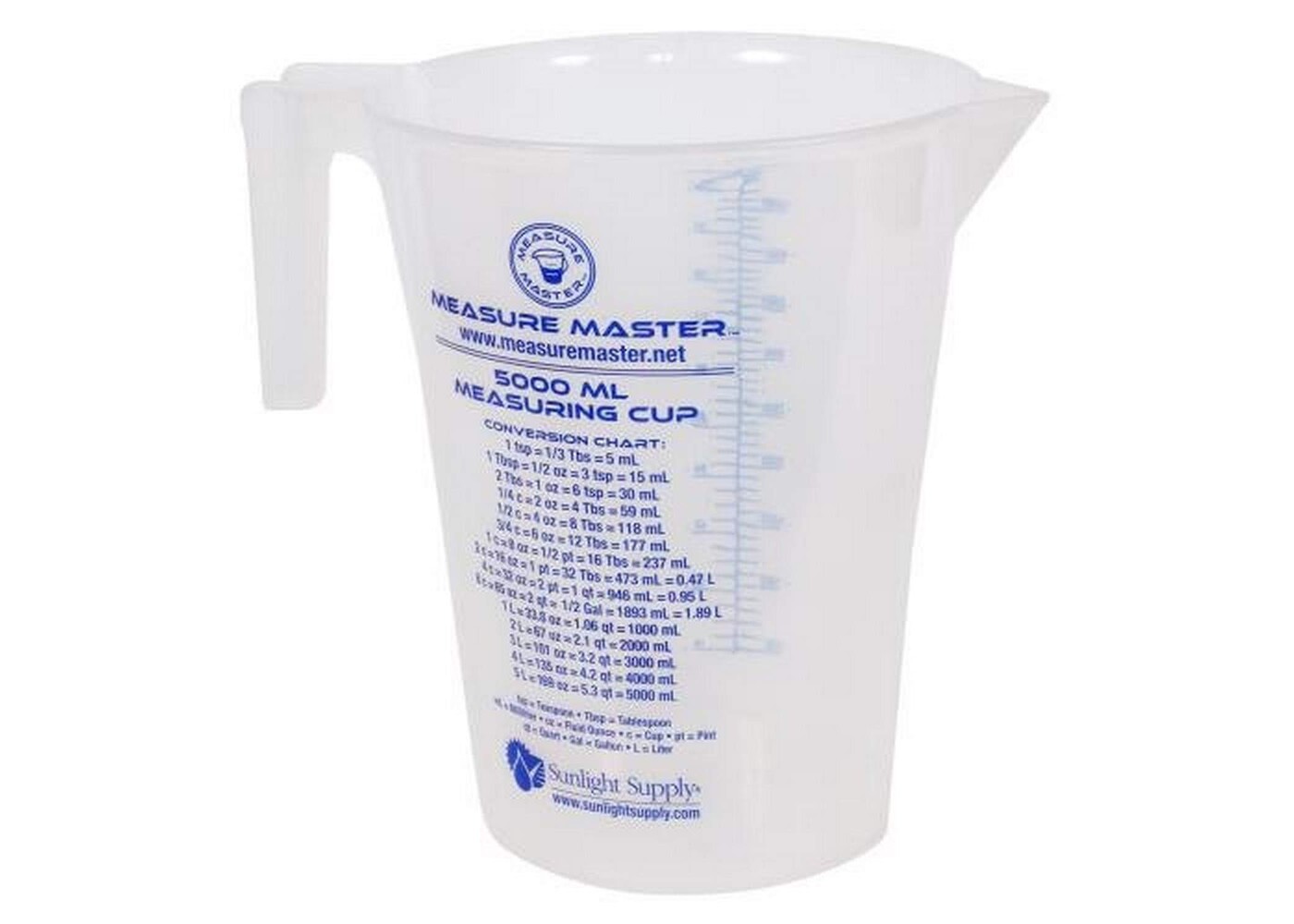 Measure Master Measure Master Graduated Round Container 160 oz / 5000 ml (10/Cs)
