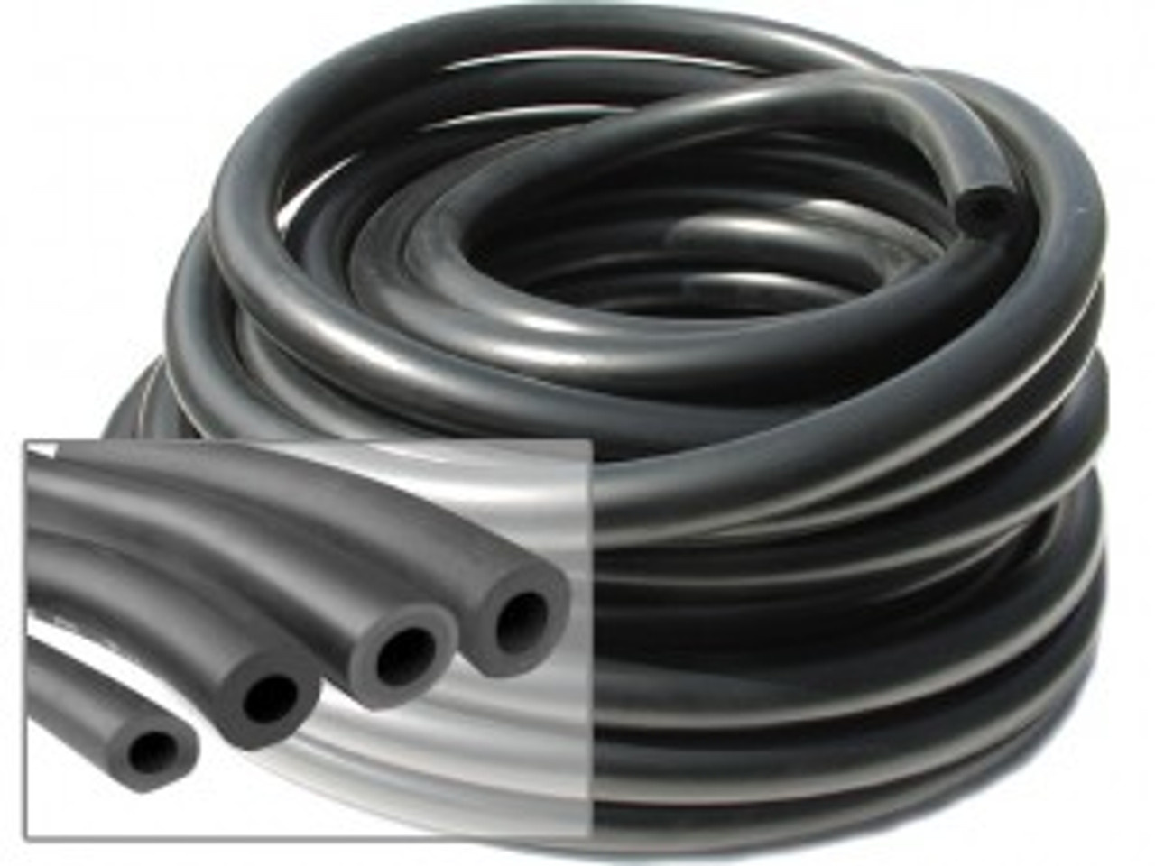 1/2" ID Black Tubing Cut by the Foot
