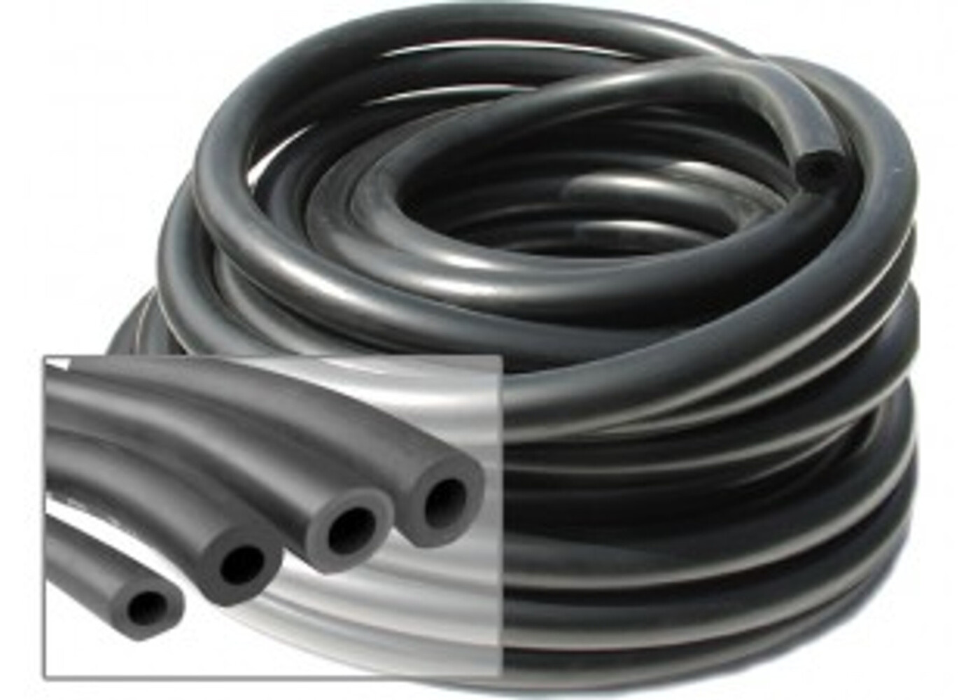 1/2" ID Black Tubing Cut by the Foot