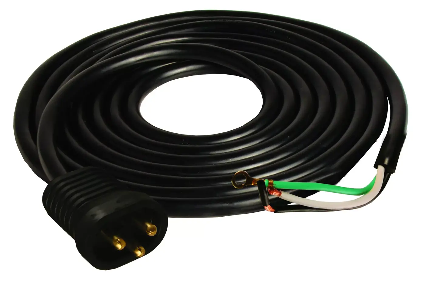 Male Lock & Seal Cord, 15', 600V, AWG 16/3, UL