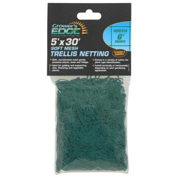 Growers Edge Grower's Edge Soft Mesh Trellis Netting 5 ft x 30 ft w/ 6 in Squares - Green (12/Cs)
