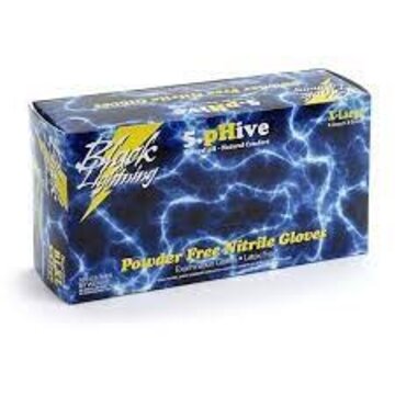 Black Lightning Black Lightning Powder Free Nitrile Gloves Large