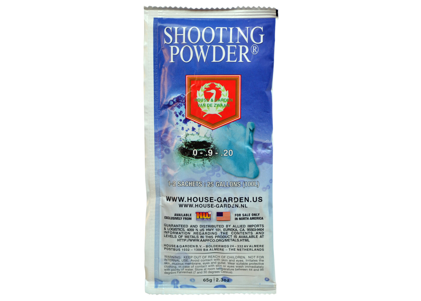 House & Garden House and Garden Shooting Powder Sachet (1=5/Cs)