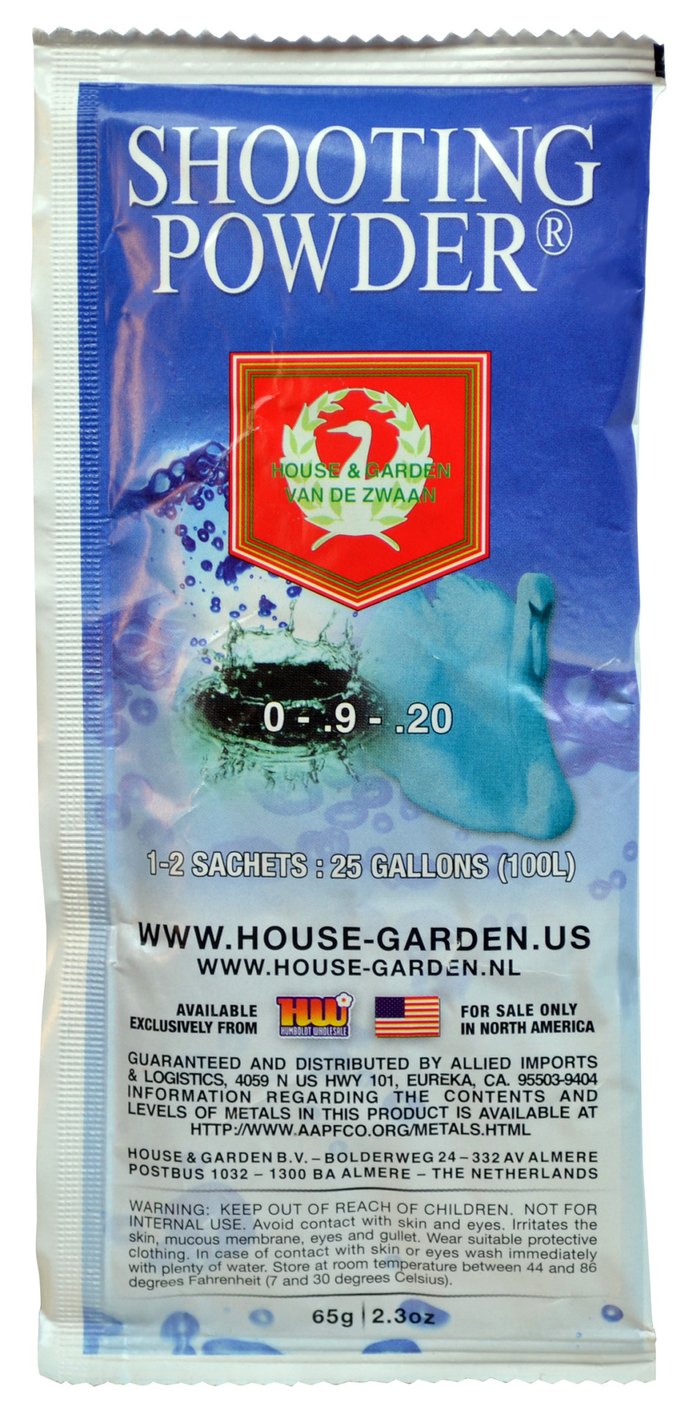 House & Garden House and Garden Shooting Powder Sachet (1=5/Cs)