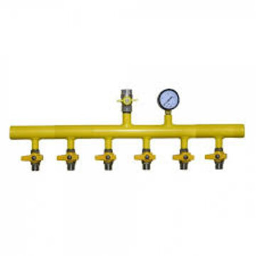 Hydro Flow Hydro Flow 6 Outlet Distribution Manifold Black/Yellow