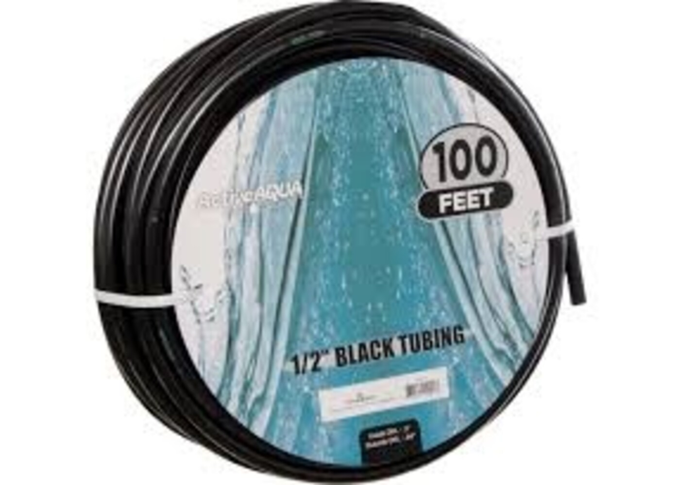 Active Aqua HF Active Aqua 1/2" ID Black Tubing 100'