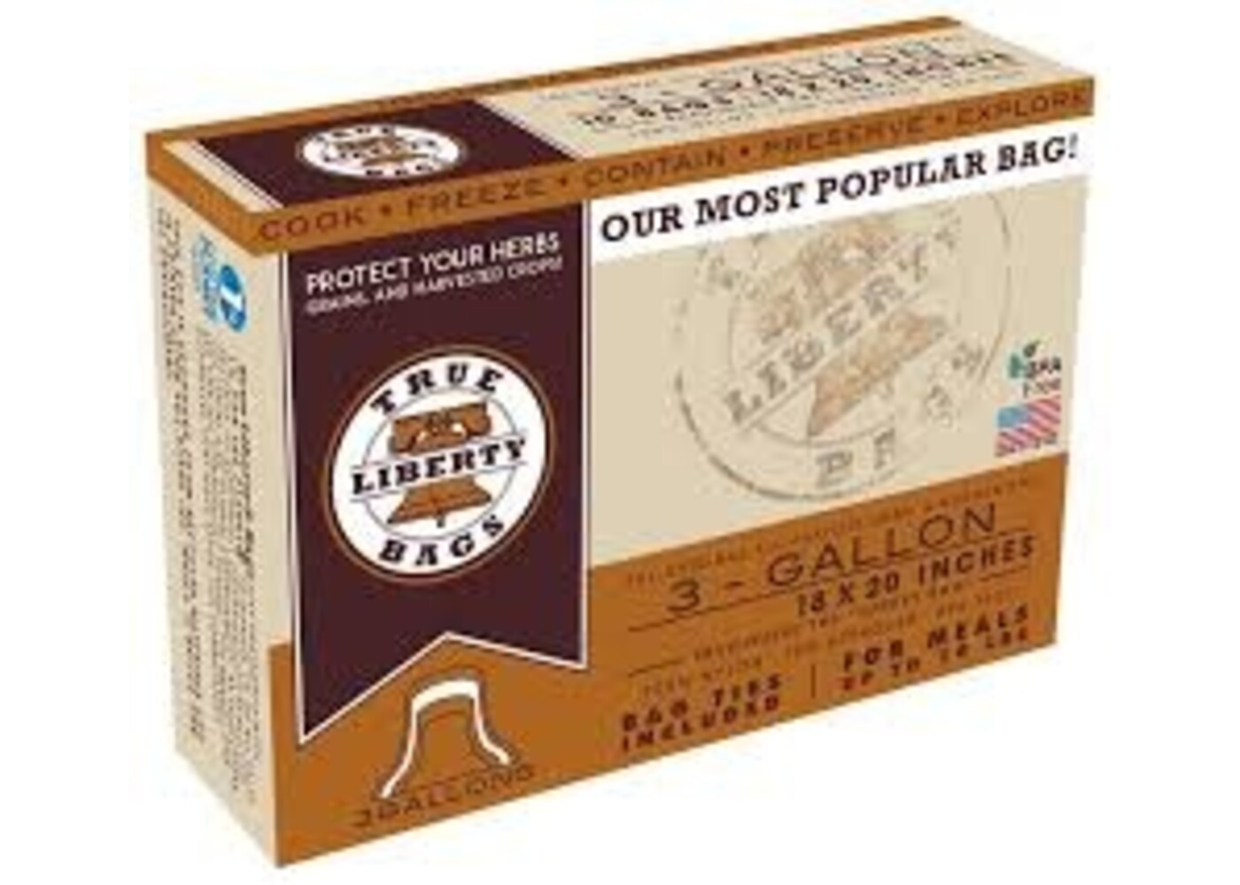 True Liberty Bags True Liberty 3 Gallon Bags 18 in x 20 in 25/pack